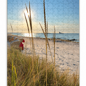 Premium Puzzle 1000 Teile Grömitz Dünengras Strand und Meer